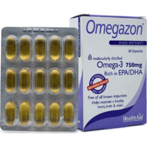 Διατροφή & Υγεία Health Aid Omegazon Omega 3 Iχθυέλαιο με Ωμέγα 3 Λιπαρά Οξέα 750mg για Καρδιά & Κυκλοφοριακό 30 Κάψουλες