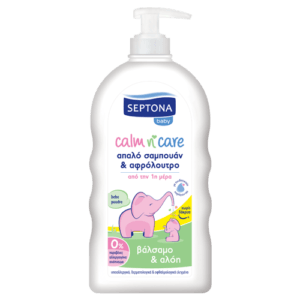 Βρεφική Φροντίδα Septona – Calm n’Care Σαμπουάν και Αφρόλουτρο με Βάλσαμο και Αλόη 500ml Shampoo