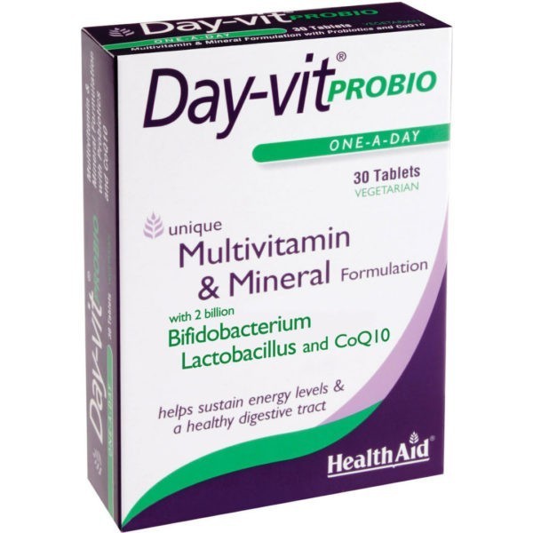 Βιταμίνες Health Aid – Day-Vit Probio Συνδυασμός Βιταμινών με Προβιοτικά 30caps