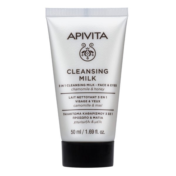 Cleansing - Make up Remover Apivita – Mini 3 in 1 Cleansing Milk for Face and Eyes with Chamomile and Honey 50ml Apivita - Μάσκα Express Φραγκόσυκο