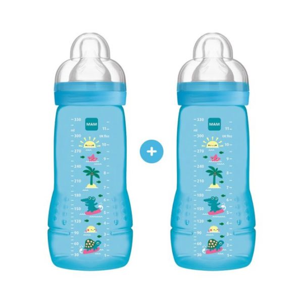 Feeding Bottles - Teats For Breast Feeding MAM – Easy Active Baby Bottle 4+ Months 2x 330 ml
