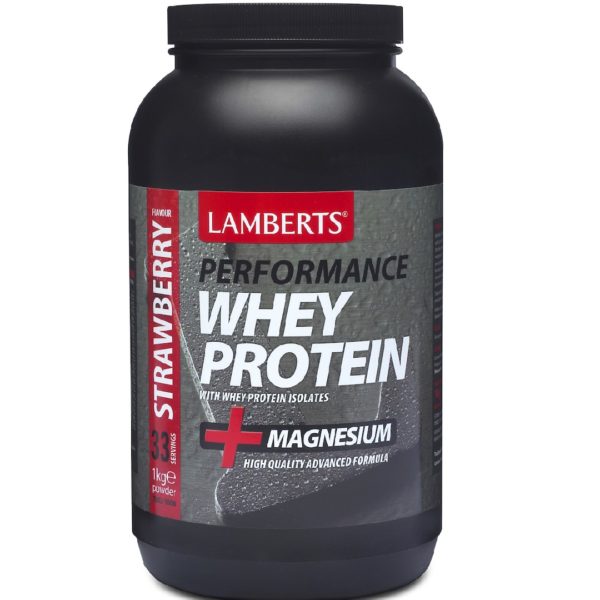 Πρωτεΐνες - Υδατάνθρακες Lamberts – Whey Protein Πρωτεΐνη με Γεύση Φράουλα 1000g