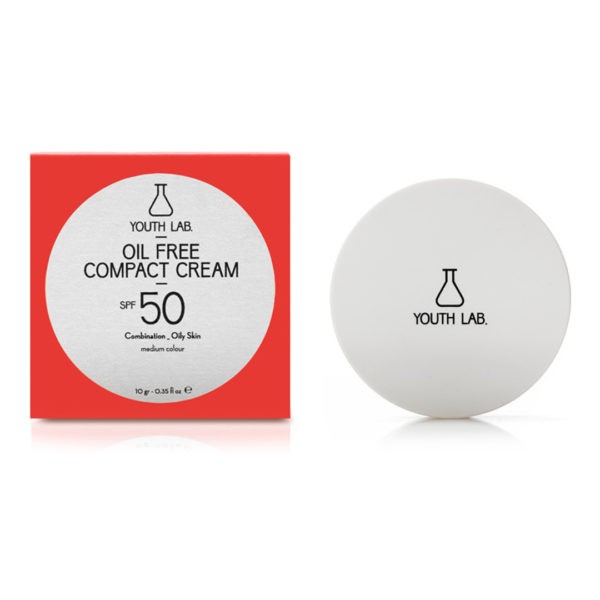 Αντηλιακά Προσώπου Youth Lab – Oil Free Compact Cream SPF50 Medium Color Αντηλιακή Κρέμα Compact Με Χρώμα Για Μικτό – Λιπαρό Δέρμα 10gr SunScreen