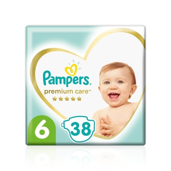 Baby Care Pampers –  Jumbo Premium Care Value Pack No 6 (13+ kg) 38pcs