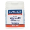 Βιταμίνες Lamberts – Βιταμίνη D3 400iu (10mg) 120 tabs