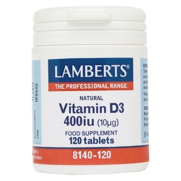 Nutrition Lamberts – Vitamin D3 400iu (10mg) 120 tabs