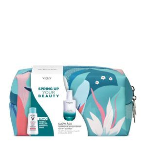 Vichy – Promo Slow Age Fluid Spf25 για Πρόληψη και Αντιμετώπιση των Πρώτων Ρυτίδων για Κανονική – Μικτή Επιδερμίδα, 50ml & ΔΩΡΟ Mineral Micellar Sensitive Νερό Καθαρισμού Προσώπου και Ματιών για Ευαίσθητες Επιδερμίδες 100ml και Νεσεσέρ Γυναίκα Vichy – Promo Slow Age Fluid Spf25 για Πρόληψη και Αντιμετώπιση των Πρώτων Ρυτίδων για Κανονική – Μικτή Επιδερμίδα, 50ml & ΔΩΡΟ Mineral Micellar Sensitive Νερό Καθαρισμού Προσώπου και Ματιών για Ευαίσθητες Επιδερμίδες 100ml και Νεσεσέρ