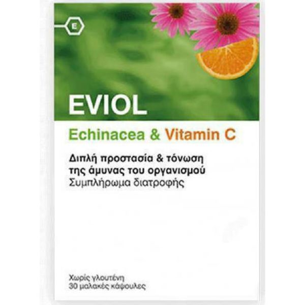 Βιταμίνες Eviol – Echinacea και Vitamin C για Ενίσχυση του Ανοσοποιητικού 30 caps