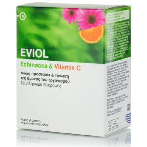 Βιταμίνες Eviol – Echinacea και Vitamin C για Ενίσχυση του Ανοσοποιητικού 60 caps