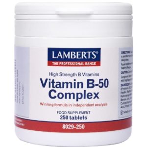 Βιταμίνες Lamberts – Vitamin B-50 Complex Σύμπλεγμα Βιταμίνης B 250 tabs