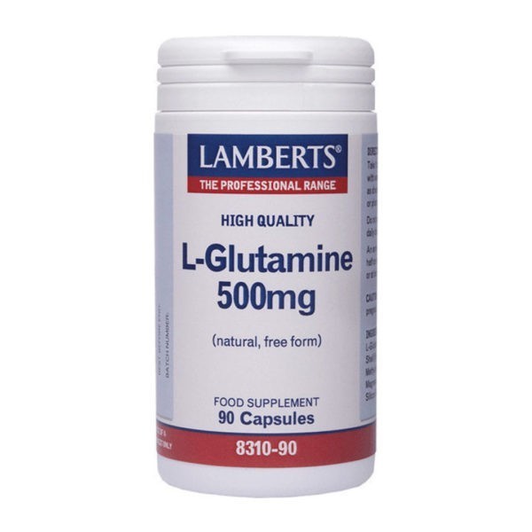 Αντιμετώπιση Lamberts – L-Glutamine 500mg Αμινοξύ για Καλή Εντερική Λειτουργία 90caps