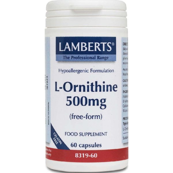 Αντιμετώπιση Lamberts – L Ornithine Αμινοξύ Ορνιθίνης 500mg 60caps