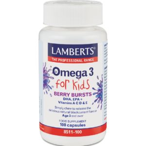 Βιταμίνες Lamberts – Omega 3 for Kids Με γεύση Βατόμουρο για Παιδιά 100caps