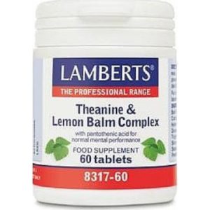 Άγχος - Στρες - Χαλάρωση Lamberts – Theanine και Lemon Balm Συμπλήρωμα Διατροφής Θιανίνης και Βάλσαμου Λεμονιού 60tabs