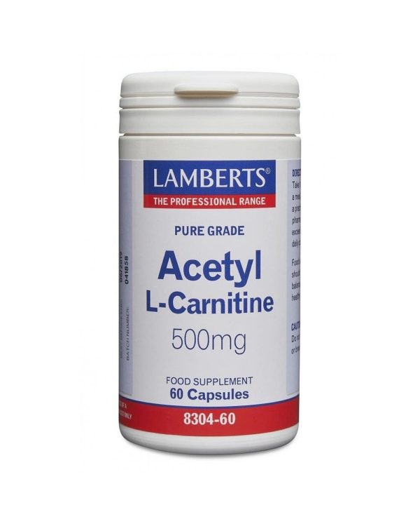 Δίαιτα - Έλεγχος Βάρους Lamberts – Acetyl L-Carnitine 500mg 60 κάψουλες