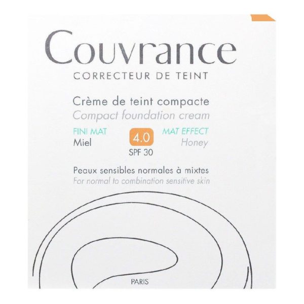 Γυναίκα Avene – Couvrance Creme de Teint Oil Free Κρέμα Compact για Ματ Τελείωμα 4.0 Miel SPF30 Fini Mat 10gr