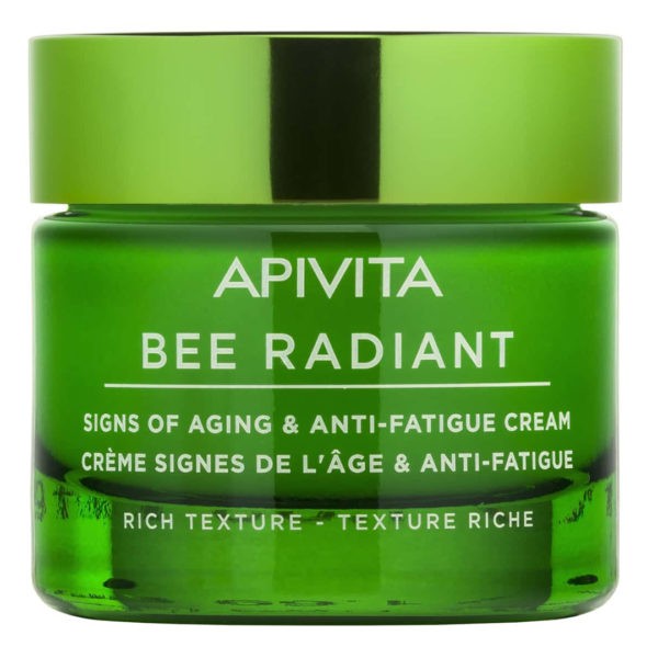 Περιποίηση Προσώπου Apivita – Bee Radiant Κρέμα Πλούσιας Υφής Για Σημάδια Γήρανσης και Ξεκούραστη Όψη 50ml wineElixir-beeRadiant-FiveAction