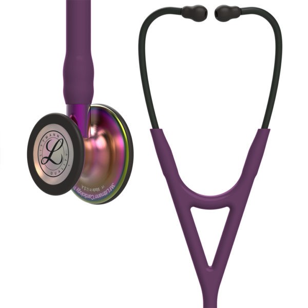 Cardiology IV - Littmann Littmann – Στηθοσκόπιο Cardiology IV Plum με Κώδωνα Rainbow-Finish Στέλεχος Violet και Μαύρα Ακουστικά 69cm Κωδικός 6205