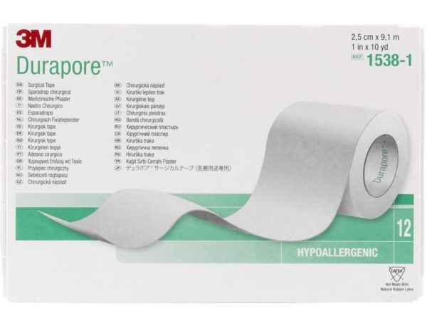 DISPOSABLES MEDICAL 3M – Durapore Silk 2.5cm x 9.1m 1 pcs REF 1538-1