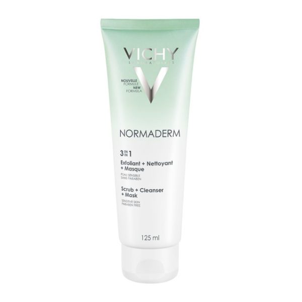 Cleansing-man Vichy – Normaderm 3 in 1 Exfoliating – Cleansing & Face Mask for Oily Skin 125ml Vichy - La Roche Posay - Cerave