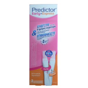 Διαγνωστικά-ph Predictor – Διπλό Τεστ Εγκυμοσύνης Έλεγχος έως και 6 Ημέρες Νωρίτερα απο την Πρώτη Μέρα Καθυστέρησης 1τμχ