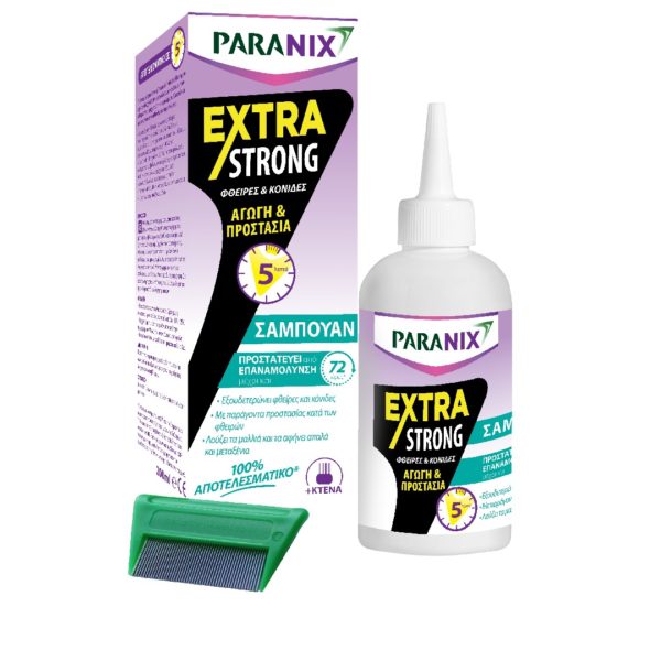 Αντιφθειρικά Παιδικά Paranix – Extra Strong Shampoo Αντιφθειρικό Σαμπουάν – Αγωγή και Προστασία σε 5 Λεπτά 200ml Shampoo