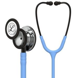 Stethoscopes 3M Littmann – Classic III Stethoscope Ceil Blue with Bell Mirror-Finish Stem and Headset Smoke 27inch REF 5959