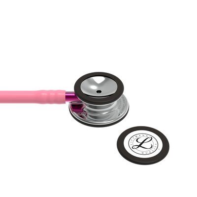 Classic III - Littmann-EN Littmann – Classic III Stethoscope Pearl Pink with Bell Mirror-Finish Stem Pink and Headset Smoke 27inch REF 5962