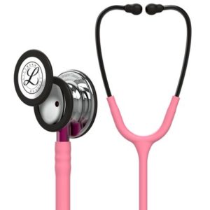 Classic III - Littmann-EN Littmann – Classic III Stethoscope Pearl Pink with Bell Mirror-Finish Stem Pink and Headset Smoke 27inch REF 5962