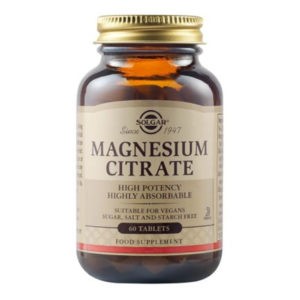 Magnesium Solgar – Magnesium Citrate 200mg High Potency Highly Absorbable 60Tabs Solgar Product's 30€