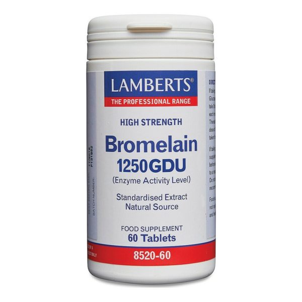 Βιταμίνες Lamberts – Συμπλήρωμα Διατροφής με Μπρομελαΐνη 1250GDU 500mg 60 tabs