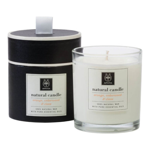 Stress Apivita – Natural Candle Orange Cedarwood and Clove 235gr