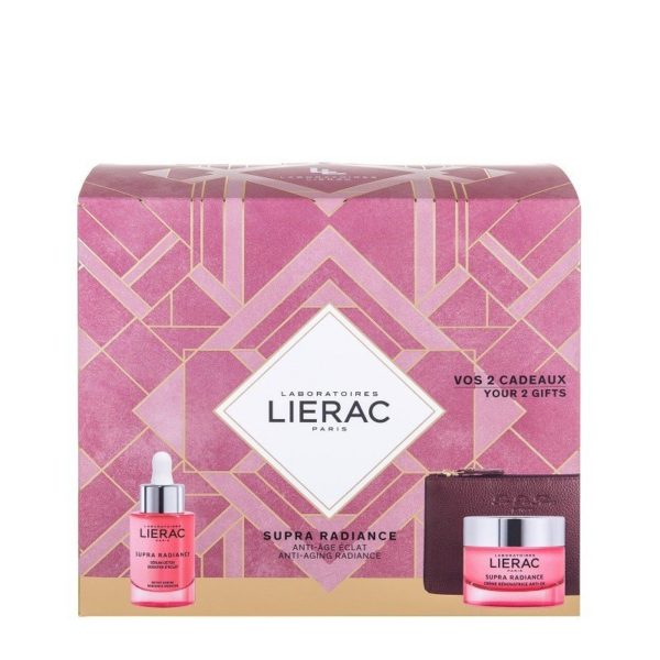 Face Care Lierac – Supra Radiance Detox Serum 30ml and GIFT Supra Radiance Creme Anti-ox 50ml and Rue Des Fleurs-Monaco Leather Wallet