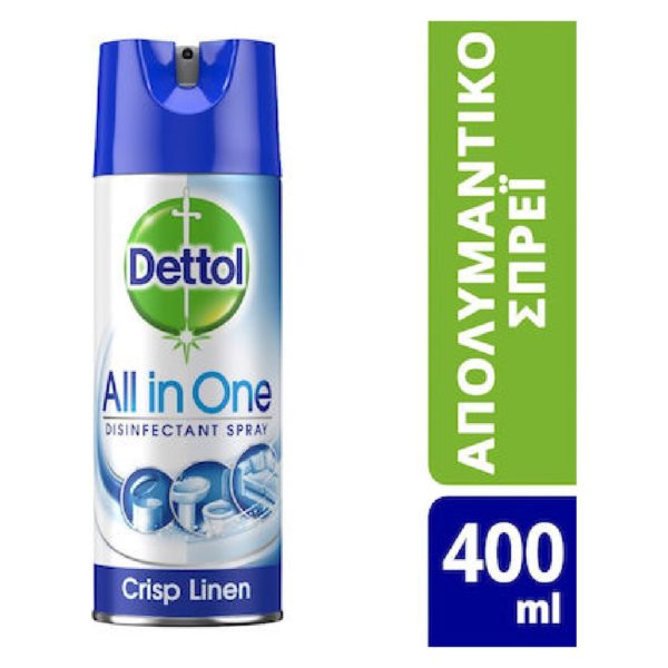 Υγεία-φαρμακείο Dettol – Spray Antibacterial All In One Disinfectant Σπρέι Αντιβακτηριδιακό Κατά των Ιών 400ml Covid-19