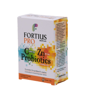 Βιταμίνες Geoplan – Fortius Pro Probiotics Συμπληρώματα Διατρφής με Βιταμίνη C και Ψευδάργυρος 60 Δισκία