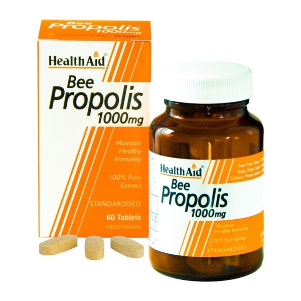 Vitamins Health Aid – Bee Propolis 1000mg, Maintain Healthy Immunity, 60 tablets