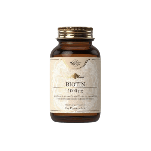Βιταμίνες Sky Premium Life – Biotin 1000mg Συμπλήρωμα Διατροφής με Βιοτίνη για την Υγεία Μαλλιών και του Δέρματος 60caps SPL: Combine 2 or More & Get 50% Discount