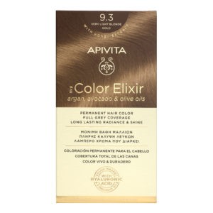 Hair Care Apivita – My Color Elixir No 9.3 Blonde Very Light Honey (Hair Color Cream 50ml & Color Developer 75ml & Post Color Hair Cond 2x15ml) Color Elixir