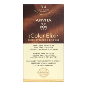 Βαφές Μαλλιών Apivita – My Color Elixir Hair Dye 8.4 Ξανθό Ανοιχτό Χάλκινο 1τμχ Color Elixir