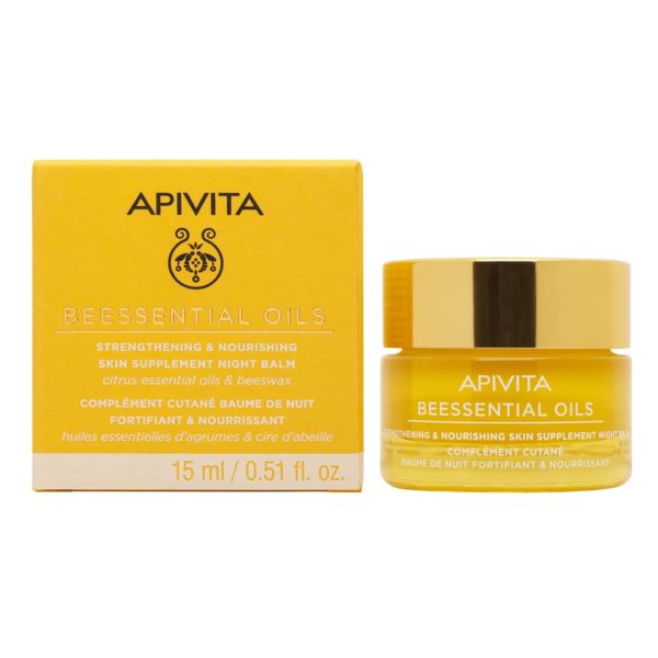 Face Care Apivita – Beessential Oils Strengthening and Nourishing Skin Supplement Night Balm 15ml Beessential