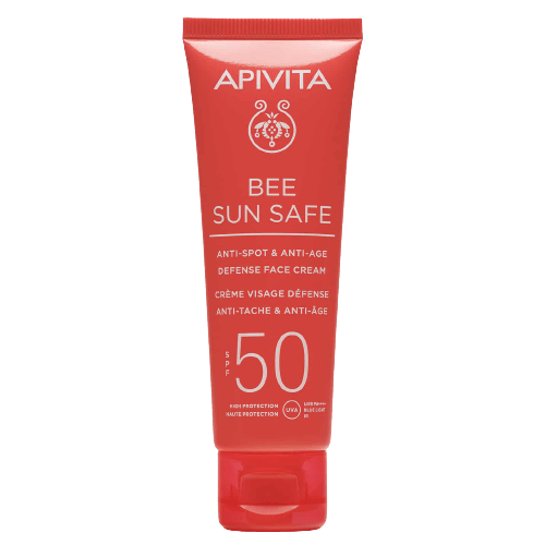 Face Sun Protetion Apivita -Bee Sun Safe Anti-Spot and Anti-Age Defense Face Cream Velvet Texture with Marine Algae and Propolis SPF50 50ml