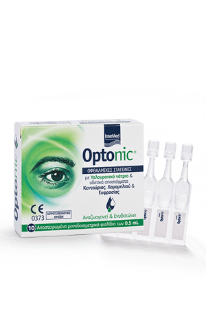 Οφθαλμικές Σταγόνες-Ph Intermed – Optonic Οφθαλμικές Σταγόνες με Υαλουρονικό Οξύ για Ενυδάτωση και Αναζωογόνηση 10×0.5ml