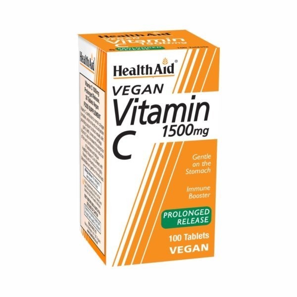 Βιταμίνες Health Aid – Βιταμίνης C 1500mg Συμπλήρωμα Διατροφής Ελαφρύ για το Στομάχι 100tabs