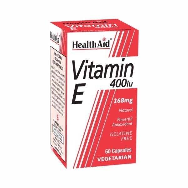 Βιταμίνες Health Aid – Βιταμίνη E 400IU Οικονομική Συσκευασία Αντιοξειδωτικό Συμπλήρωμα Διατροφής 60caps
