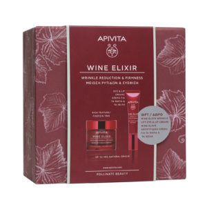 Apivita – Promo Wine Elixir Μείωση Ρυτίδων & Σύσφιξη: Wine Elixir Αντιρυτιδική Κρέμα για Σύσφιξη και Lifting Πλούσιας Υφής 50ml & Δώρο Wine Elixir Αντιρυτιδική Κρέμα Lifting για Μάτια-Χείλη 15ml Περιποίηση Προσώπου Apivita – Promo Wine Elixir Μείωση Ρυτίδων & Σύσφιξη: Wine Elixir Αντιρυτιδική Κρέμα για Σύσφιξη και Lifting Πλούσιας Υφής 50ml & Δώρο Wine Elixir Αντιρυτιδική Κρέμα Lifting για Μάτια-Χείλη 15ml