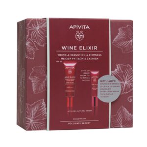 Apivita – Promo Wine Elixir Wrinkle Reduction & Firmness: Αντιρυτιδική Κρεμα Ημέρας για Σύσφιξη και Lifting 30SPF 40ml & Δώρο Wine Elixir Αντιρυτιδική Κρεμα Lifting για Μάτια-Χείλη 15ml Περιποίηση Προσώπου Apivita – Promo Wine Elixir Wrinkle Reduction & Firmness: Αντιρυτιδική Κρεμα Ημέρας για Σύσφιξη και Lifting 30SPF 40ml & Δώρο Wine Elixir Αντιρυτιδική Κρεμα Lifting για Μάτια-Χείλη 15ml