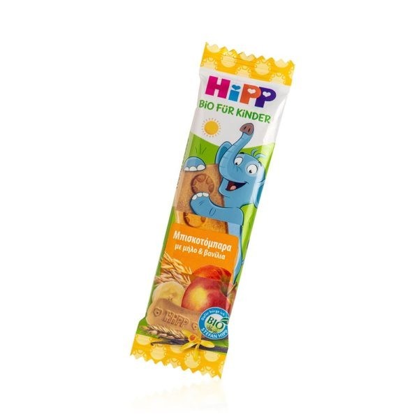 Διατροφή Βρέφους HiPP – Μπισκοτόμπαρα με Μήλο & Βανίλια 1τμχ