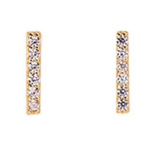jewels Medisei – Dalee Jewels Earrings Crystals Bar Yellow Gold 1pcs