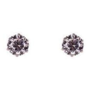 jewels Medisei – Dalee Jewels Earrings White Studs Rhodium Plate 1pcs