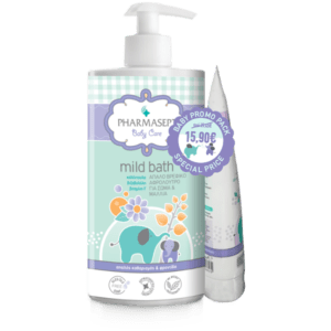 Pharmasept – Promo Baby Mild Bath Απαλό Βρεφικό Αφρόλουτρο για Σώμα & Μαλλιά 1Lt και Δώρο Liquid Power Κρέμα Σώματος με Φυσική Πούδρα 150ml Σαμπουάν - Αφρόλουτρα Βρεφικά Pharmasept – Promo Baby Mild Bath Απαλό Βρεφικό Αφρόλουτρο για Σώμα & Μαλλιά 1Lt και Δώρο Liquid Power Κρέμα Σώματος με Φυσική Πούδρα 150ml